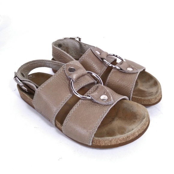 John Fluevog Mocha Leather Sandals - Picture 3 of 13